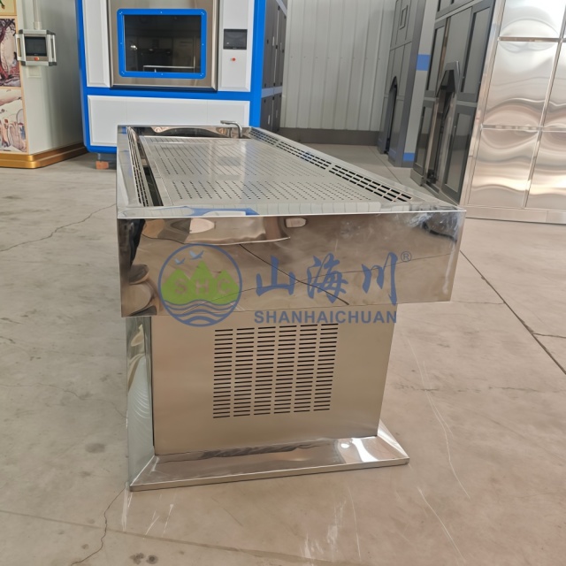 Mesa de autopsia mortuoria para equipos mortuorios de funeraria